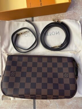 Damier Ebene Multi-Pochette Accessoires in Brown and Dark Brown